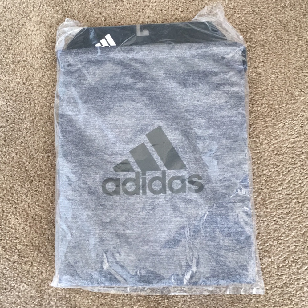 Grey ADIDAS drawstring bag